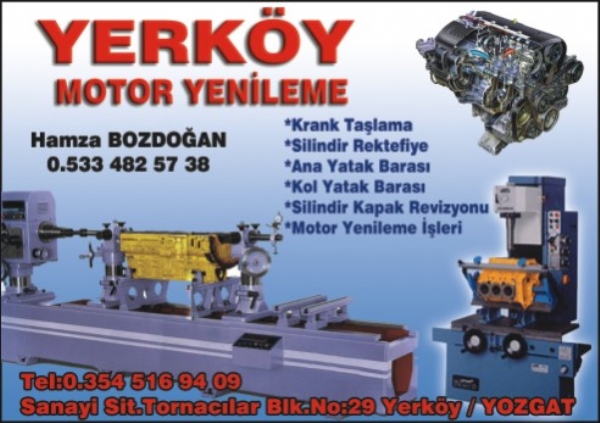 YERKÖY MOTOR YENİLEME