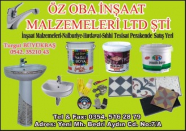 ÖZ OBA INSAAT MALZEMELERI