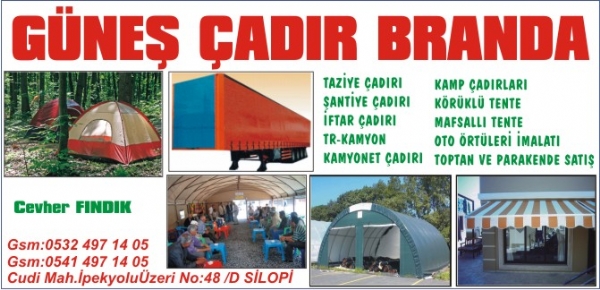 GÜNNES ÇADIR BRANDA