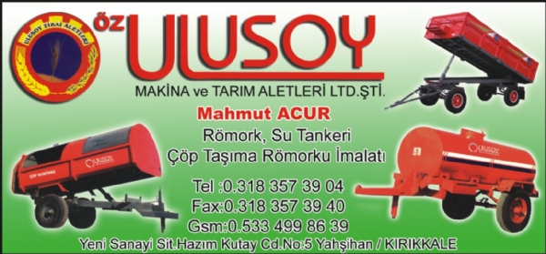 ÖZ ULUSOY TARIM ALETLERI