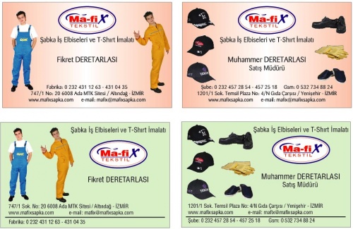 Mafix Tekstil Iş Elbiseleri Imalatı Şapka Ve Promosyon Ürünleri