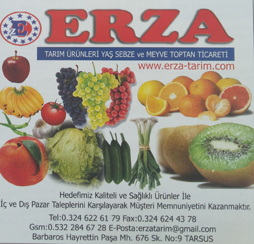 Erza Tarım Ürünleri Yaş Sebze ve Meyve Toptan Ticareti