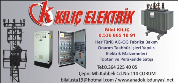 KILIÇ ELEKTRİK(kunduzhan mahallesi)