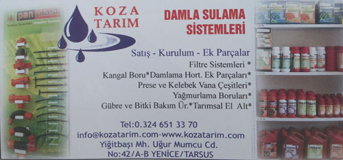 Koza Tarım Damla Sulama Sistemle