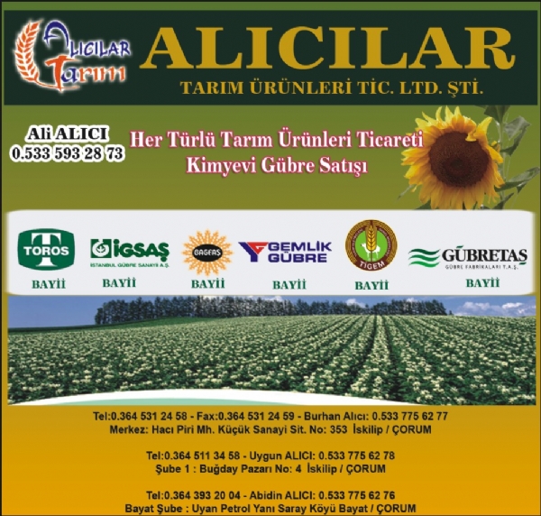 ALICILAR TARIM ÜRÜNLERİ