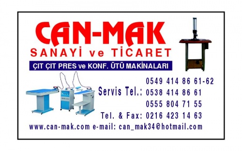 Can Mak Çıt Çıt Pres Ve Konf.ütü Makinaları