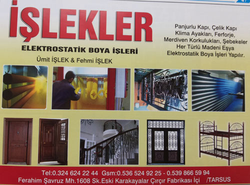 İŞLEKLER Elektrostatik Boya İşleri 