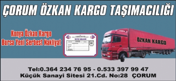 ÇORUM ÖZKAN KARGO TAŞIMACILIĞI