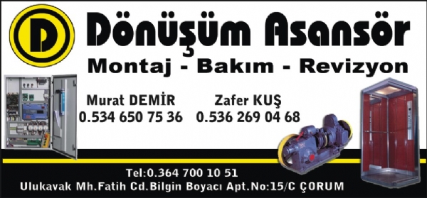 DÖNÜŞÜM ASANSÖR