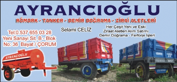 AYRANCIOĞLU TARIM ALETLERİ