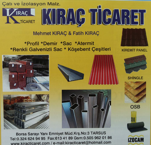 KIRAÇ TİCARET Çatı ve İzolasyon Malzemeleri