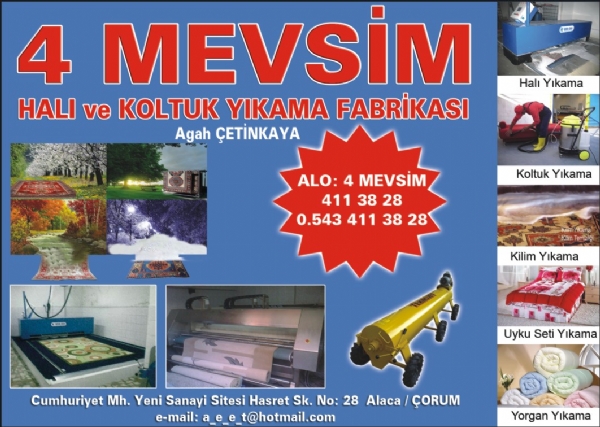 4 MEVSİM HALI YIKAMA