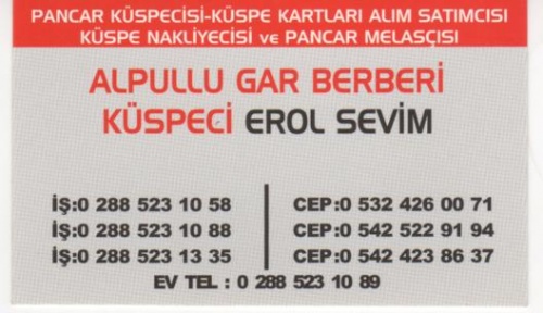 Besicilere Pancar Melasi Erol Sevim 0 532 426 0071