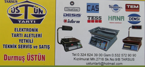 Üstün Tartı Elektronik Tartı Aletleri Yetkili Teknik Servis ve Satış