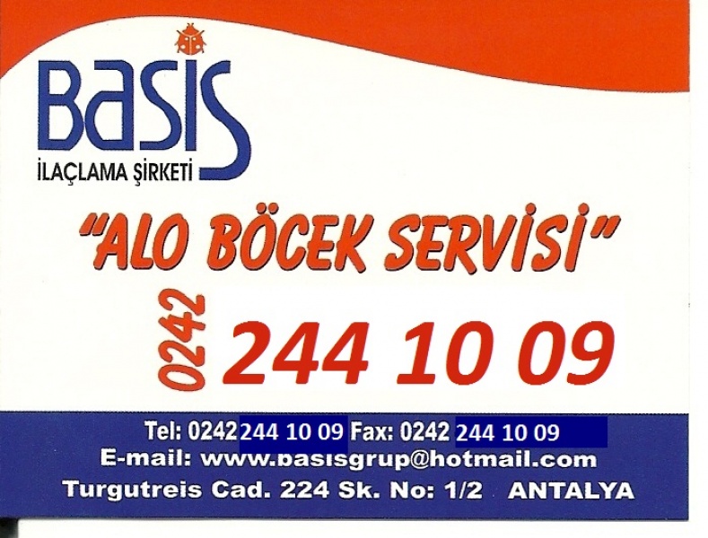 Basis İlaçlama Şirketi : 244 10 09