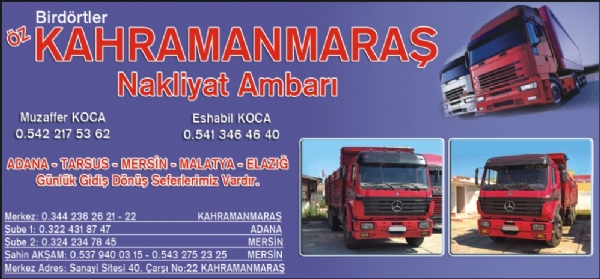 ÖZ KAHRAMANMARAŞ NAKLİYAT AMBAR