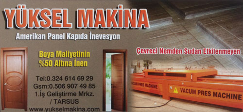 Yüksel Makina Amerikan Panel Kapıda İnevesyon
