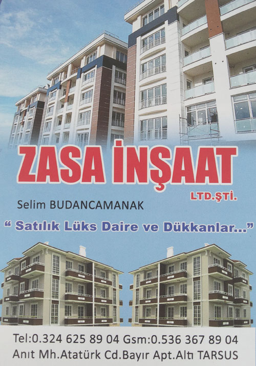 ZASA İNŞAAT Satılık Lüks Daire ve Dükkanlar 