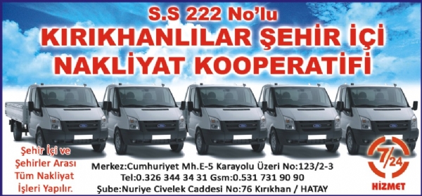 SS 222 NOLU KIRIKHANLILAR ŞEHİR İÇİ NAKLİYAT KOOPERATİFİ