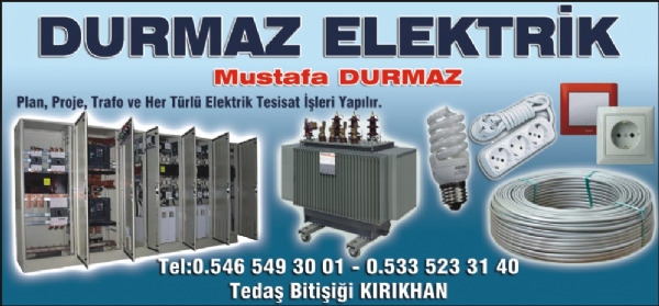 DURMAZ ELEKTRİKhatay kırıkhan mahallesi)