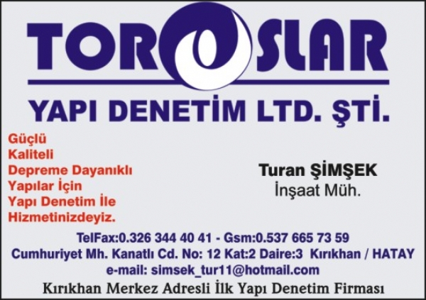 TOROSLAR YAPI DENETİM LTD ŞTİ