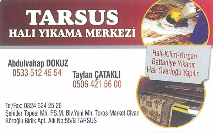 Tarsus Halı Yıkama Merkezi