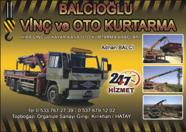 BALCIOĞLU VİNÇ VE OTO KURTARMA KIRIKHAN