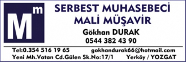 SERBEST MUHASEBECİ MALİ MÜŞAVİR (Gökhan DURAK)