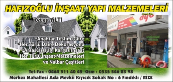 HAFIZOĞLU İNŞAAT YAPI MALZEMELERİ