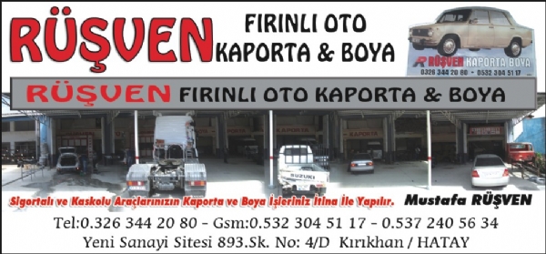 RÜŞVEN FIRINLI OTO KAPORTA BOYA