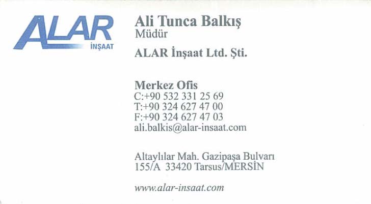 ALAR İnşaat Ltd. Şti.