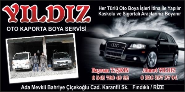 YILDIZ OTO KAPORTA BOYA SERVİSİ