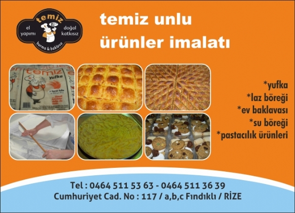 temiz unlu ürünler imalatı