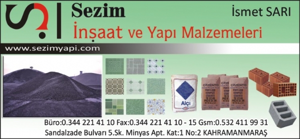 SEZİM İNŞAAT VE YAPI MALZEMELERİ