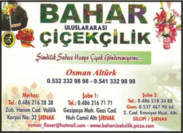 Bahar Çiçekçilik(ŞIRNAK)