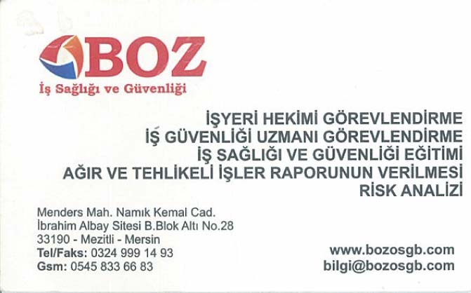 BOZ İş Sağlığı ve Güvenliği