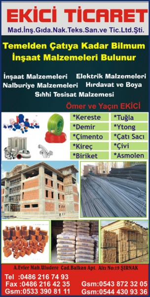 Ekici Ticaret Mad. Ins. Gida Nak. Teks.San. Tic. Ltd. Sti.