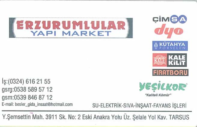 ERZURUMLULAR Yapı Market