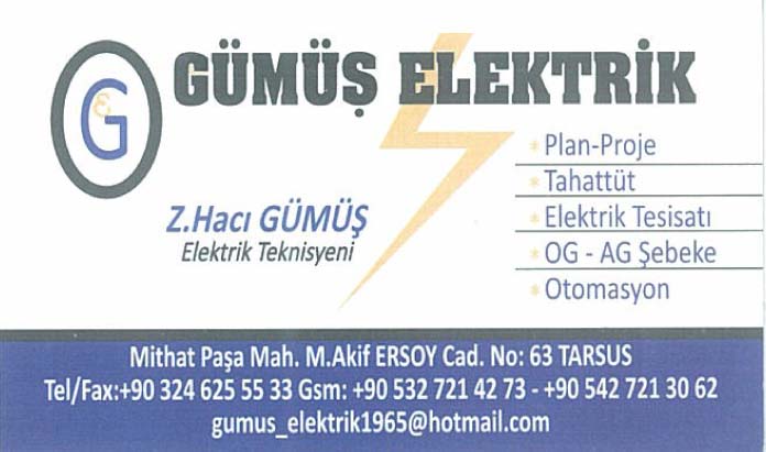 Gümüş Elektrik(mersin tarsus=