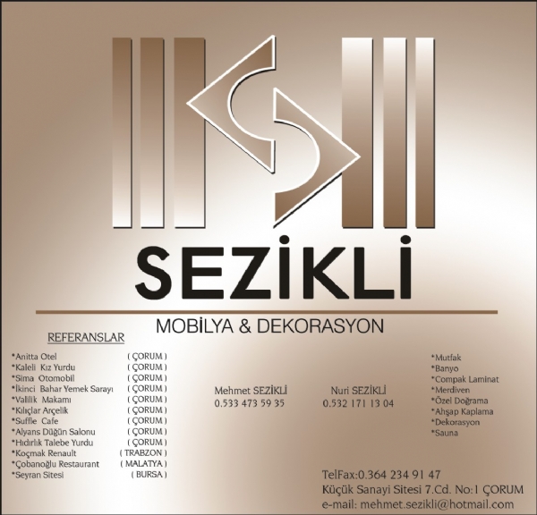 SEZİKLİ MOBİLYA DEKORASYON