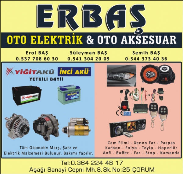 ERBAŞ OTO ELEKTRİK & AKSESUAR