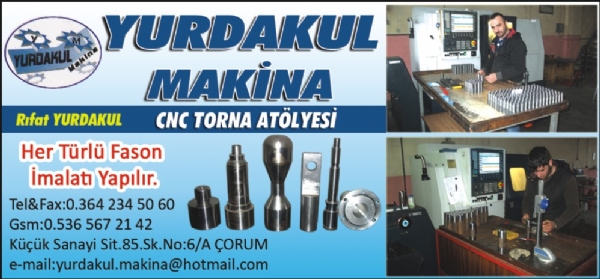 YURDAKUL MAKİNA CNC TORNA
