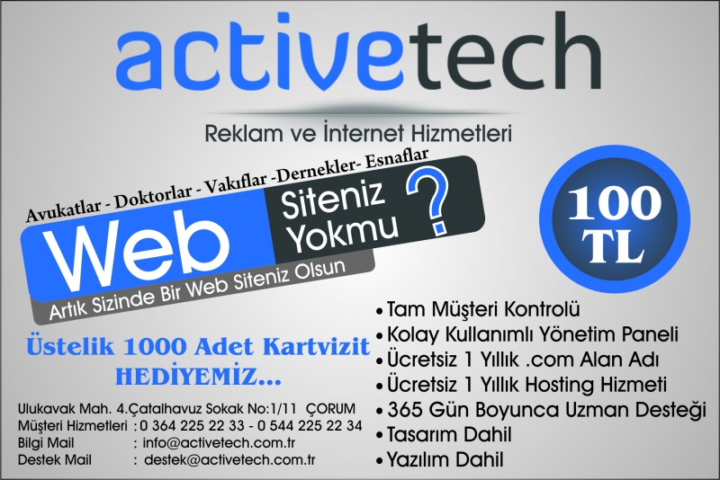 Activetech Reklam Ve İnternet Hizmetleri