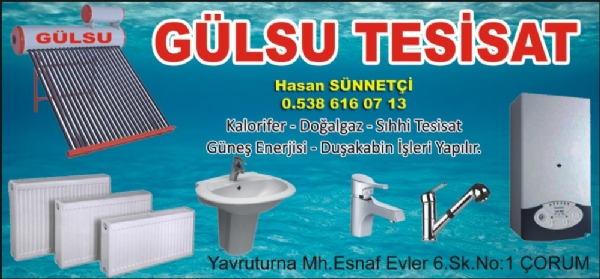 GÜLSU TESİSAT ÇORUM
