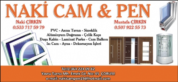 NAKİ CAM PEN ÇORUM
