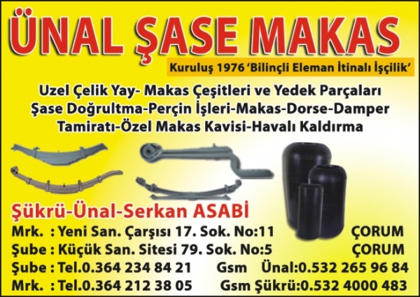 ÜNAL ŞASE MAKAS ÇORUM