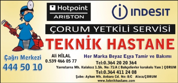 ÇORUM ARİSTON YETKİLİ SERVİSİ