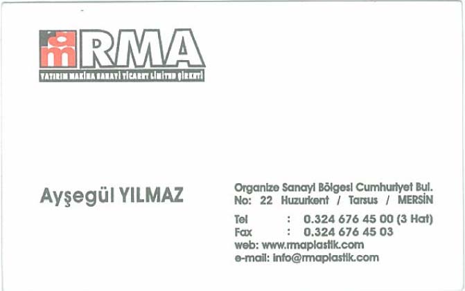 MA Yatırım Makine Sanayi Ticaret Limited Şirketi