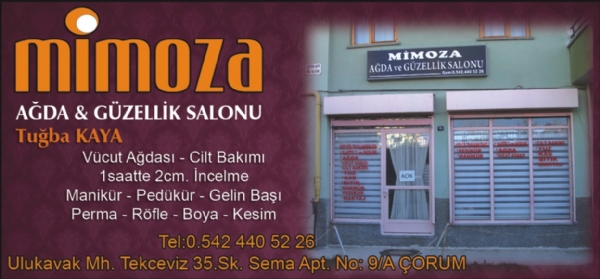 MİMOZA AĞDA & GÜZELLİK SALONU ÇORUM