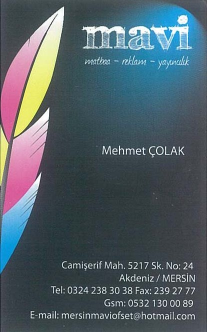 Mavi Matbaa – Reklam – Yayıncılık